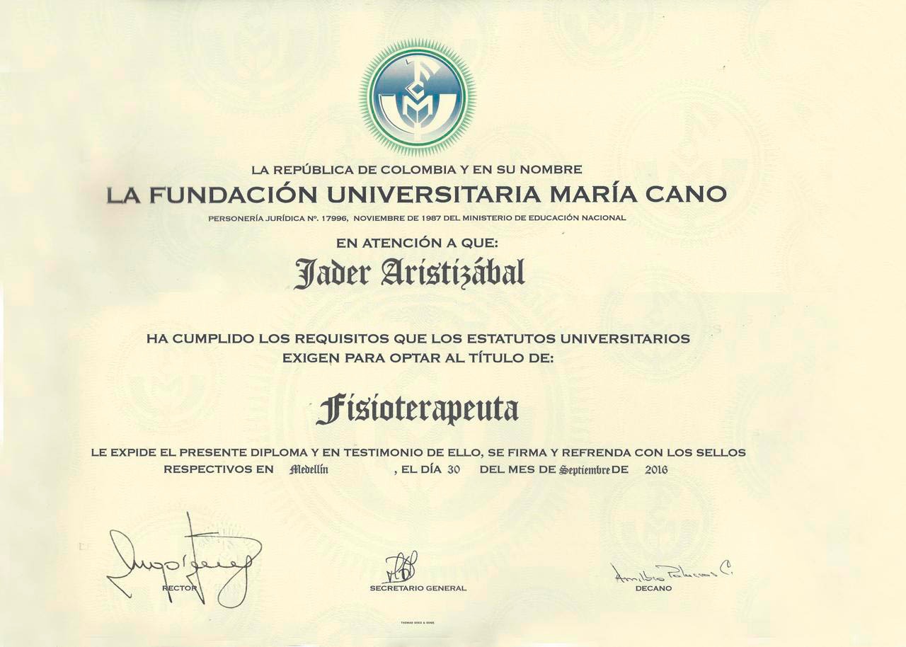 1. Título de Fisioterapeuta